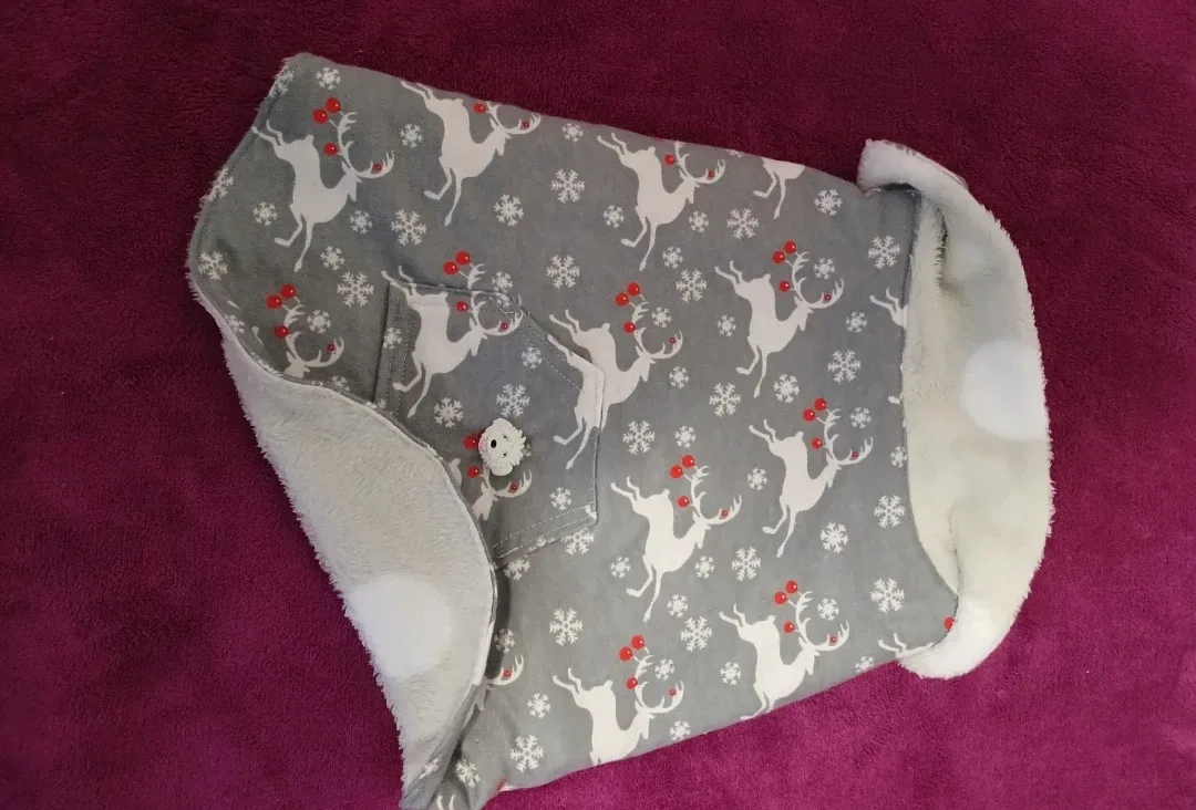 🥰Reindeer Print Dog Coat image indicator(2)