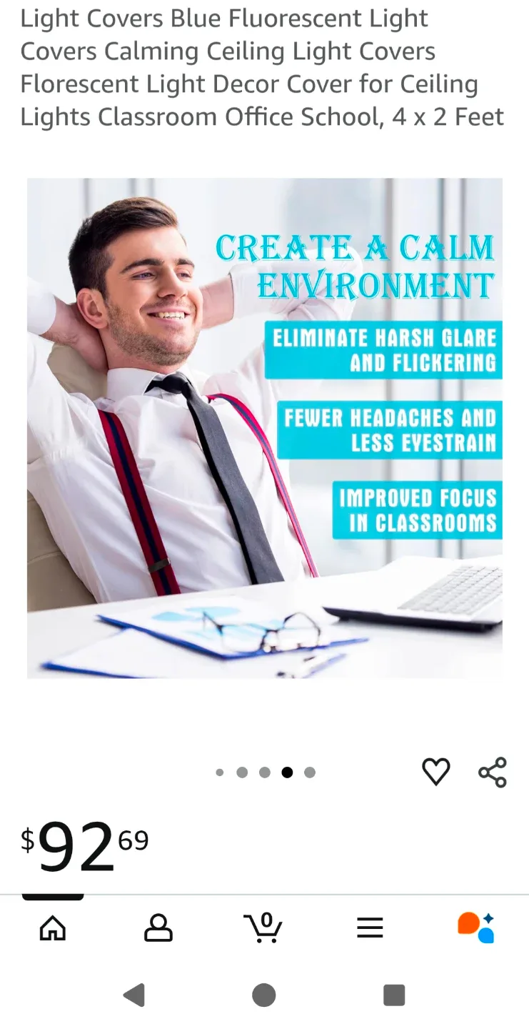 BNIB Tranquil Blue Fluorescent Light Filters, 5pc image indicator(3)