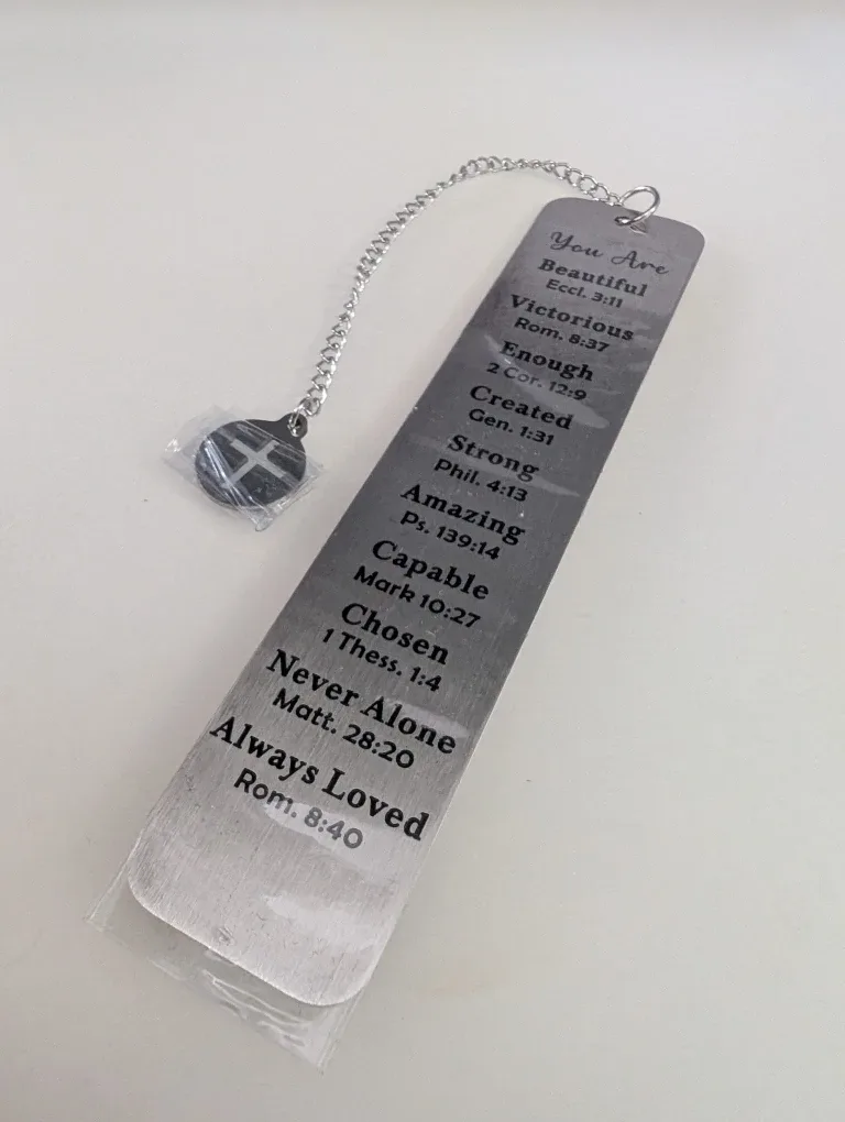 Inspirational Metal Bookmark - Never Alone