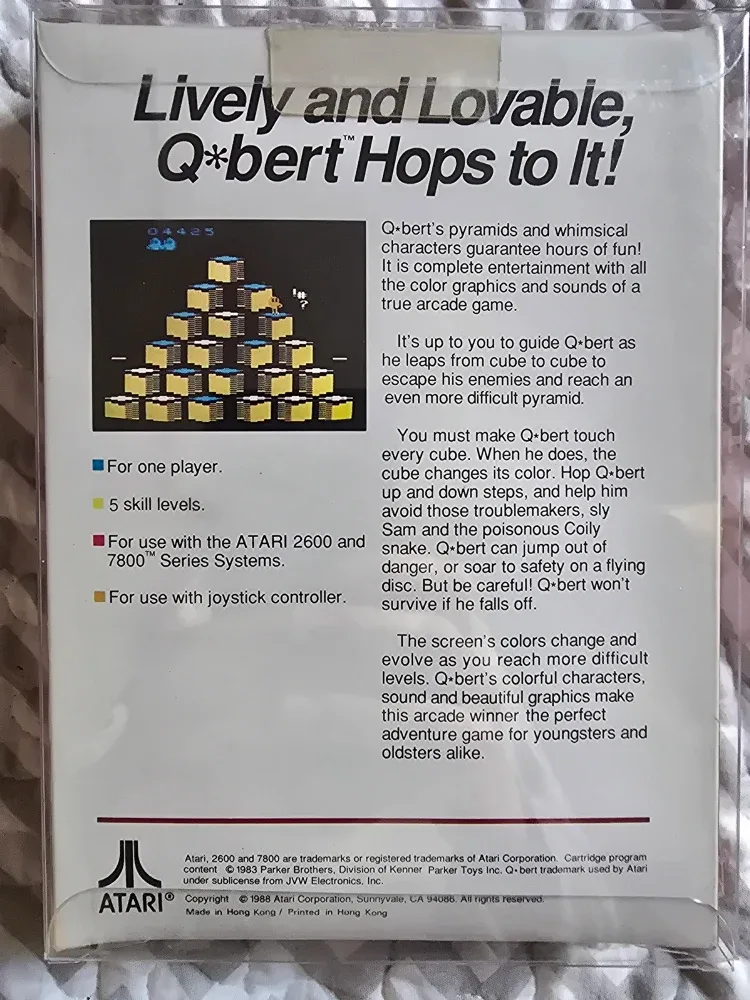 Atari 2600 Q*bert Video Game Cartridge NIB image indicator(2)
