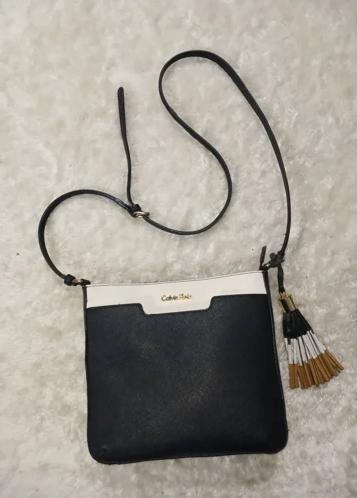 Calvin Klein Black & White Crossbody Bag