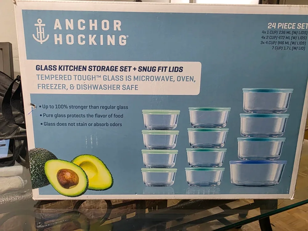 Anchor Hocking 24-Piece Glass Kitchen Storage Set