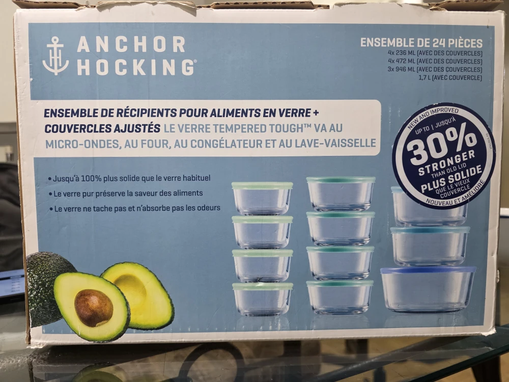 Anchor Hocking 24-Piece Glass Kitchen Storage Set - photo 2