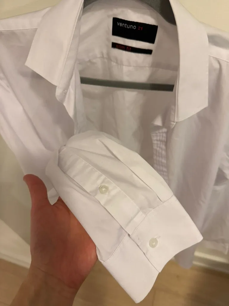 Ventuno Slim Fit White Shirt Size 38 image indicator(4)