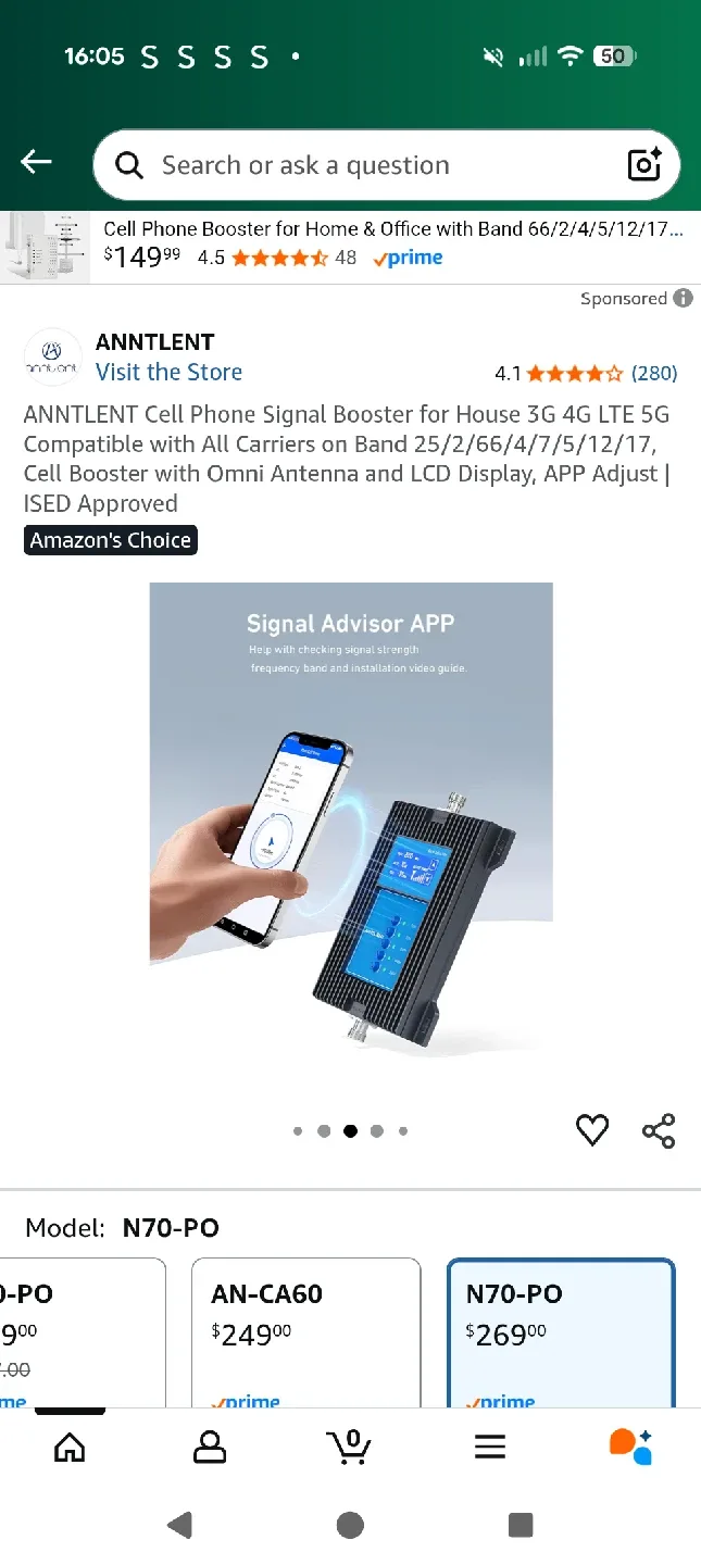 ANNTLENT Cell Phone Signal Booster N70-PO🥕 image indicator(5)