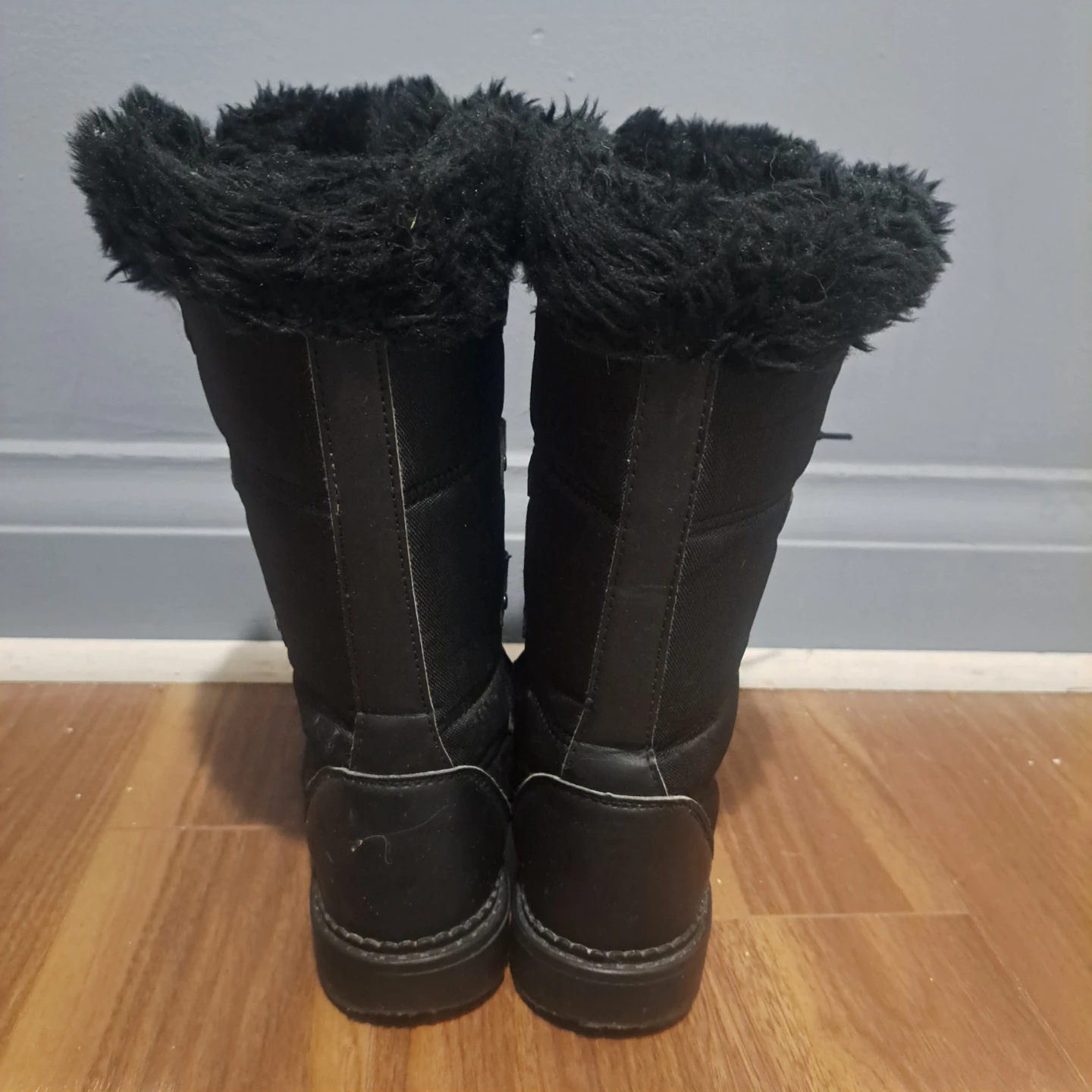 Canadiana Black Lace Up Winter Boots - photo 3
