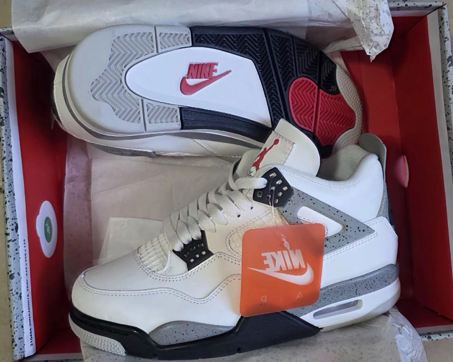 Nike Air Jordan 4 Retro White Oreo Size 7 - photo 2