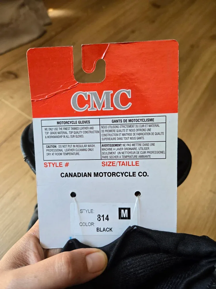 CMC Motorcycle Gloves - Size M - Black image indicator(5)