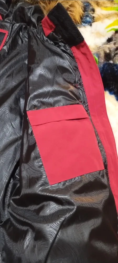 Red Winter Parka with Fur Hood image indicator(10)