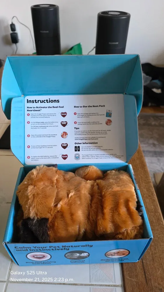 Snuggle Puppy Anxiety Solution - Real-Feel Heartbeat, Brown image indicator(5)