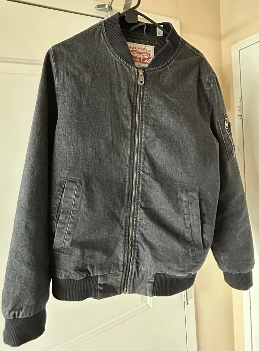 Levi's Black Bomber Jacket - Size M