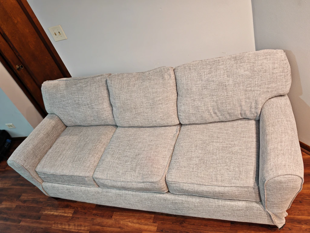 Comfortable 3-Seat Sofa - Light Gray - photo 2