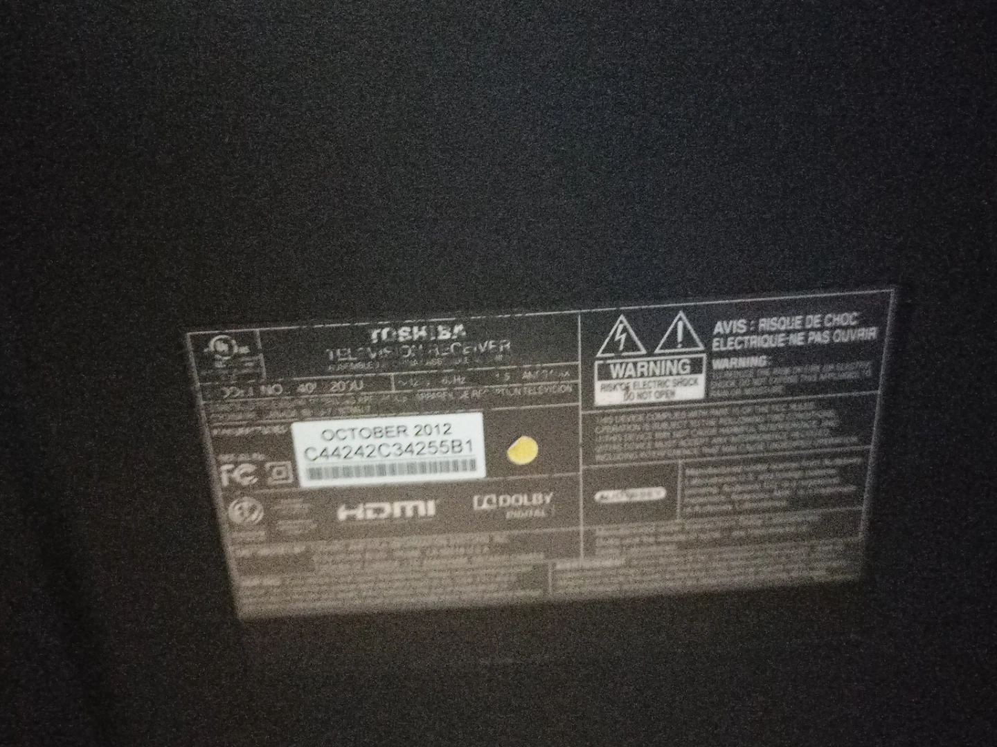 Toshiba 40-inch 1080p TV - photo 4