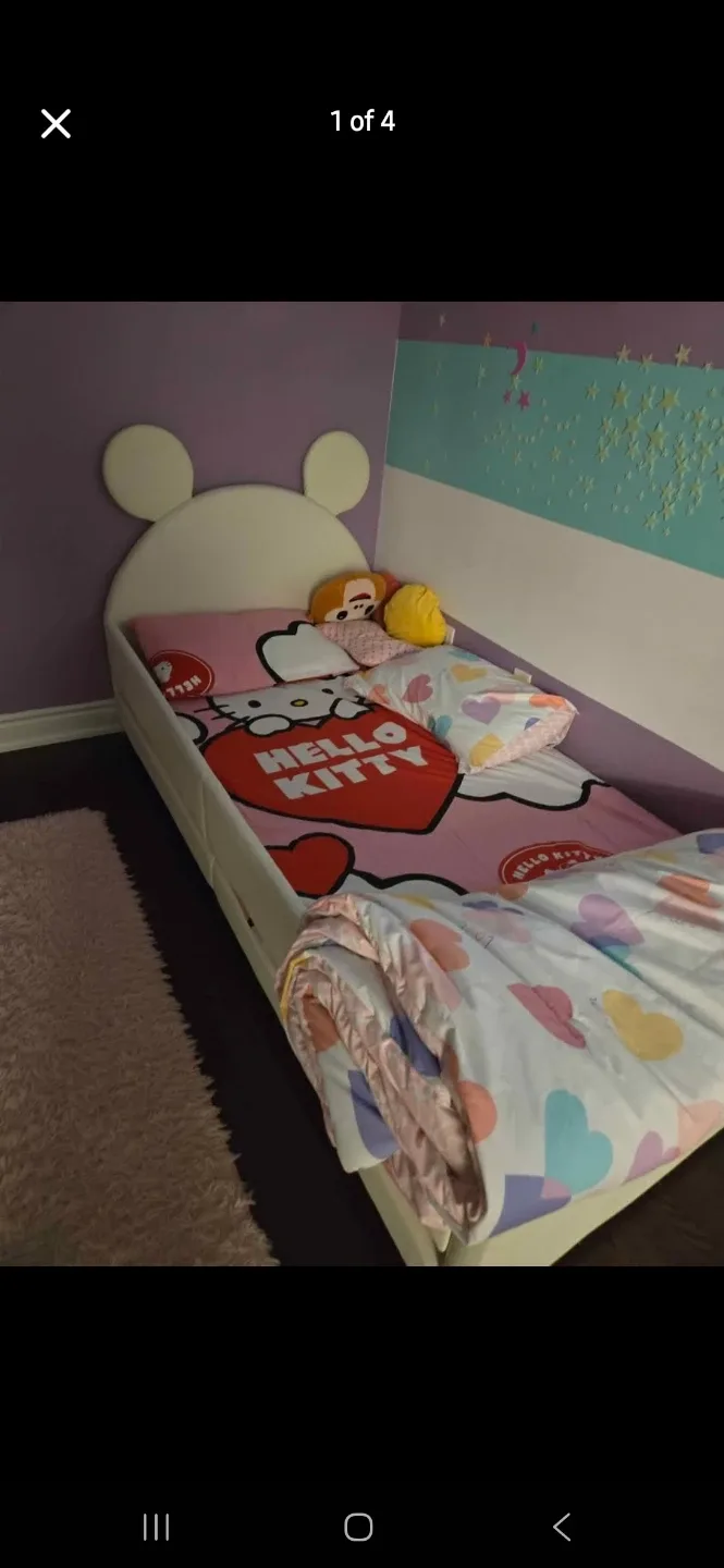 Kids twin Bed Frame & Mattress image indicator(3)