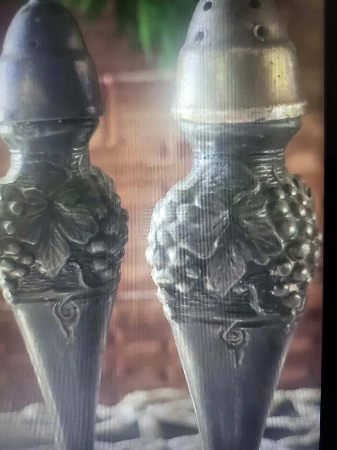 Vintage Silver-Plated Salt & Pepper Shakers image indicator(8)