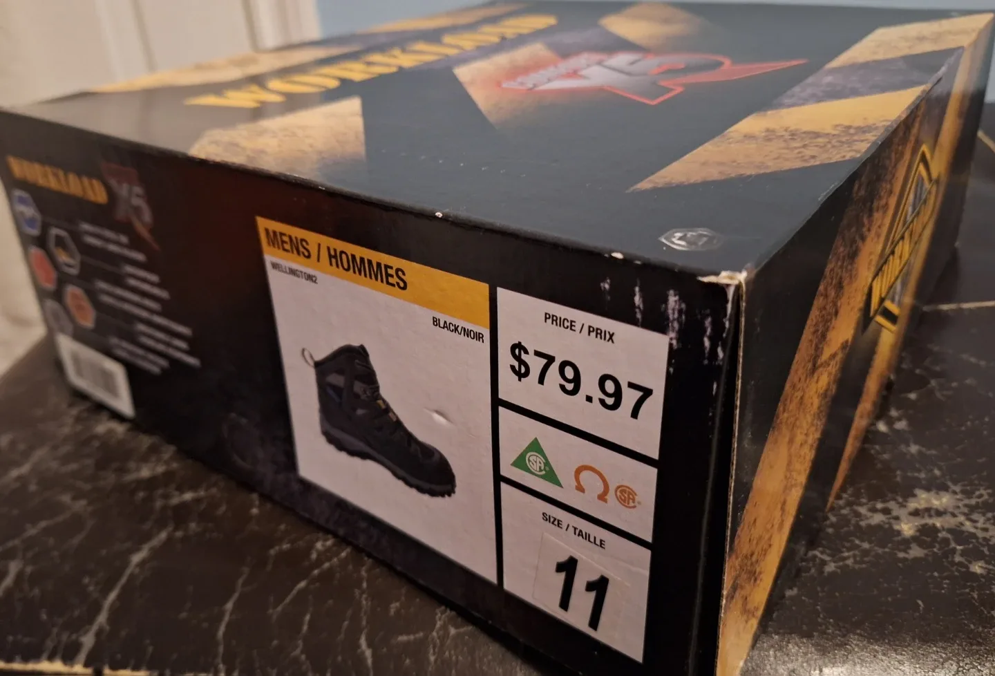 New Workload Wellington 75 Men's Black Steeltoe Boots - Size 11 image indicator(2)