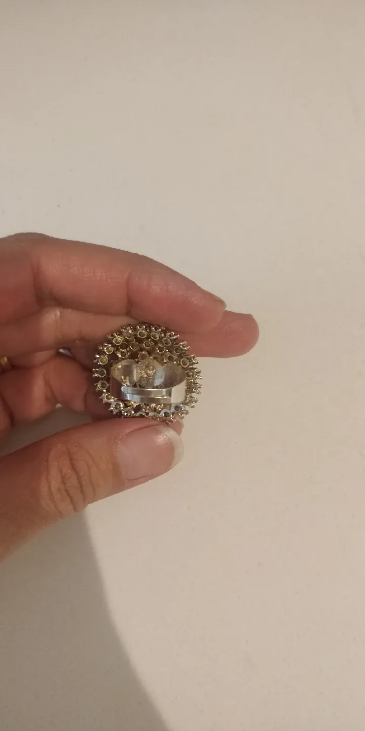 Rhinestone Flower Ring image indicator(3)