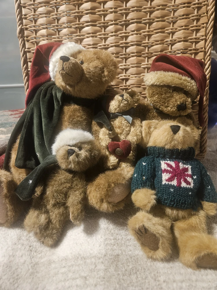 VTG- BOYD'S. X-mas Collectible  lot of 6- plush Bears - photo 2