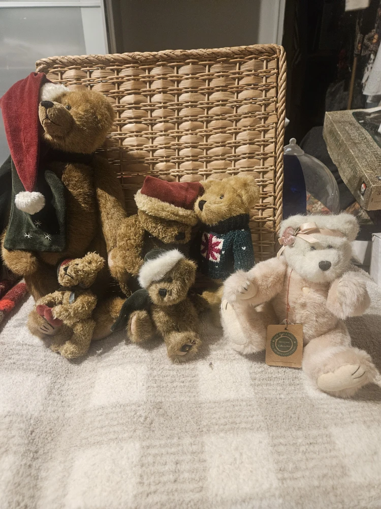 VTG- BOYD'S. X-mas Collectible  lot of 6- plush Bears - photo 3