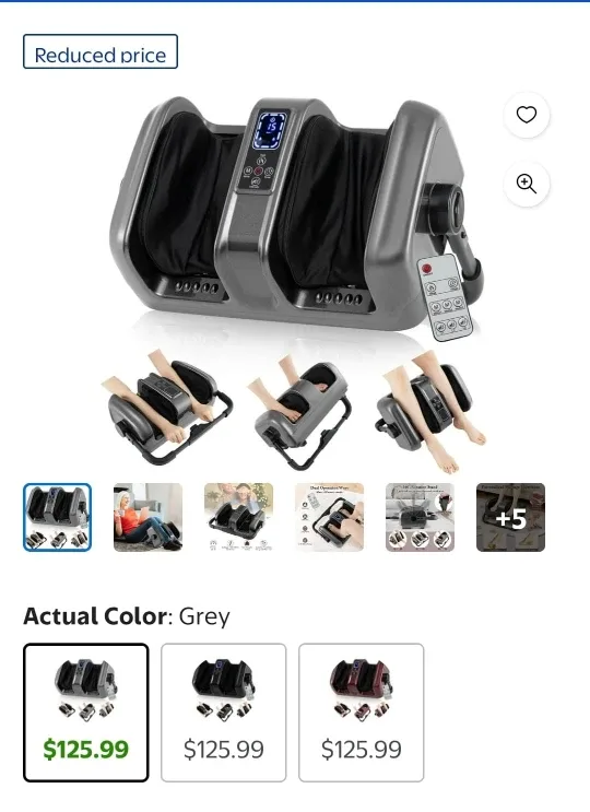 H&B Luxuries Foot Massager - Grey image indicator(2)