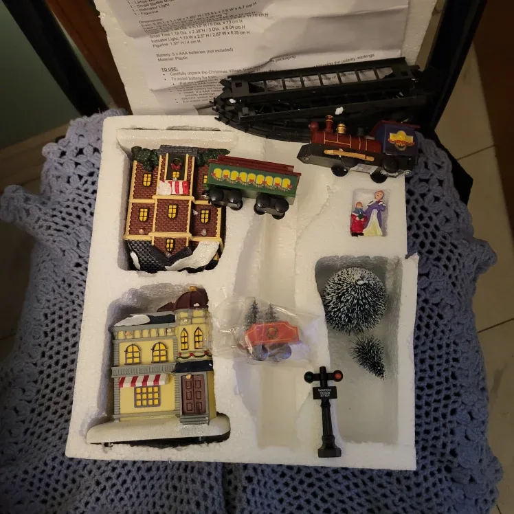 Avon Christmas Village Train Set