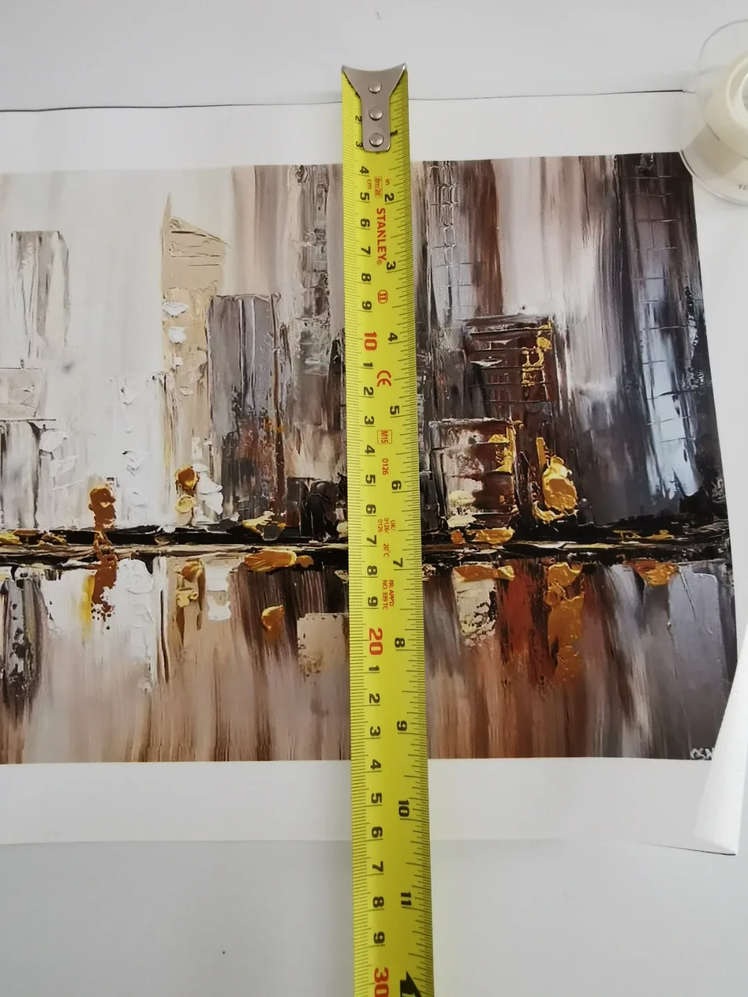 Cityscape Print - Brown, White, Gold image indicator(2)