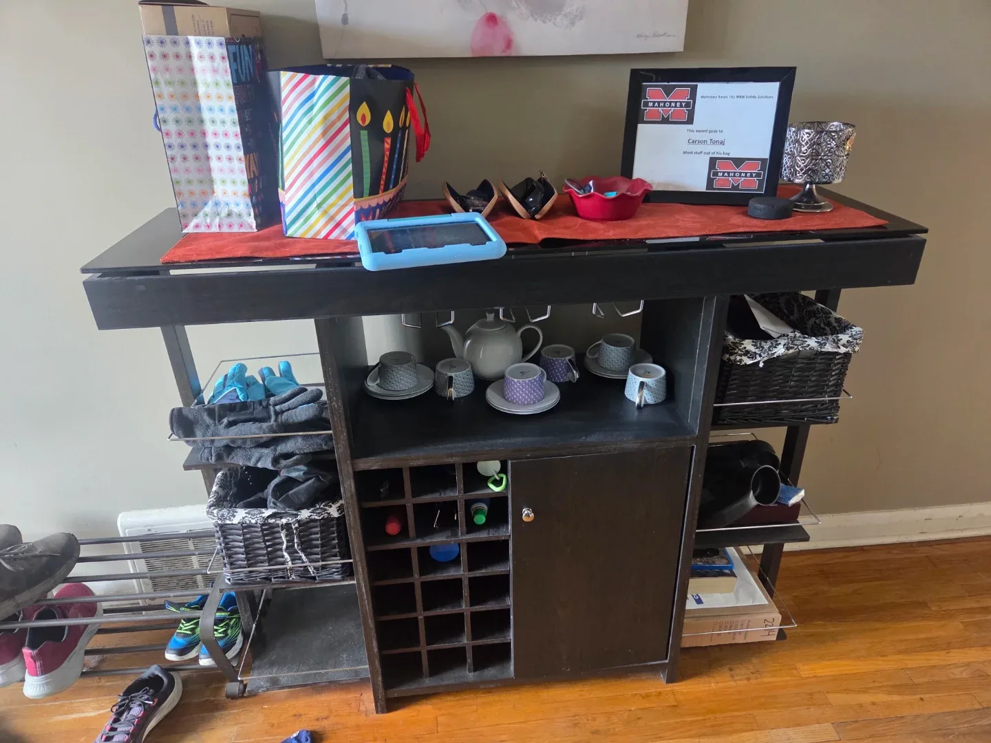Bar Cabinet with Wine Rack