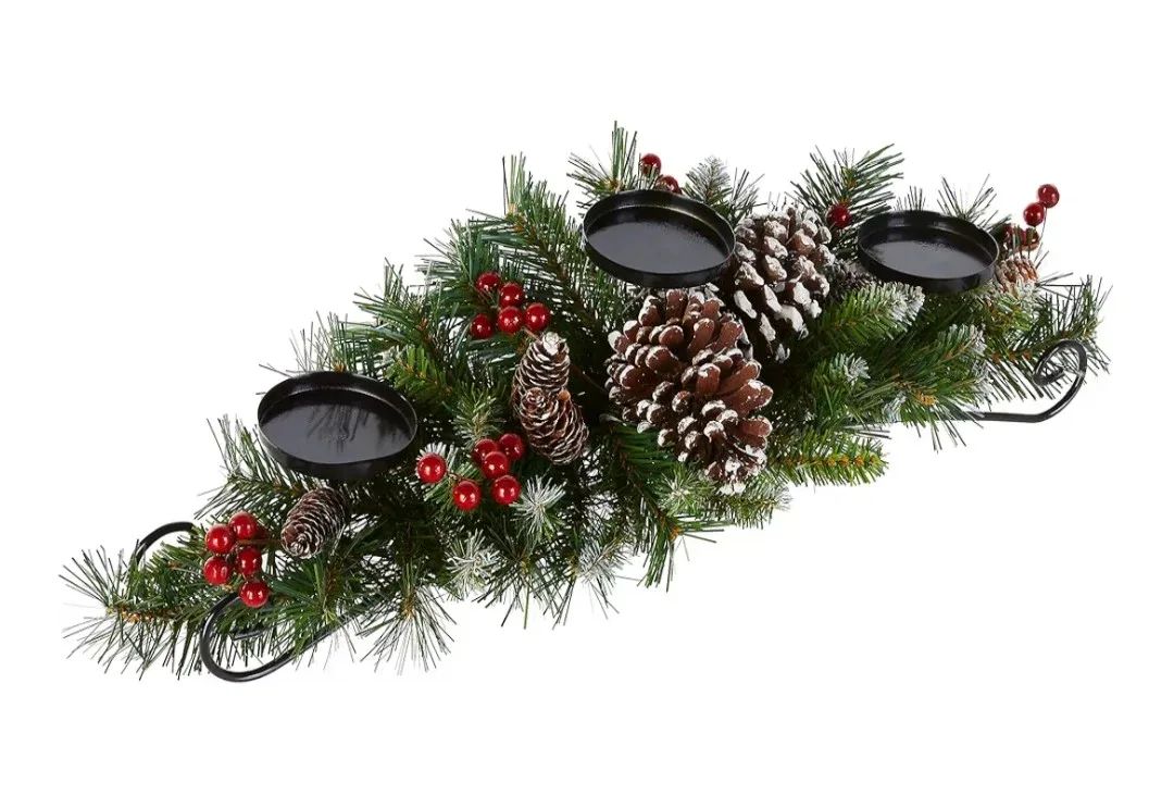 Christmas Candle Holder Centerpiece