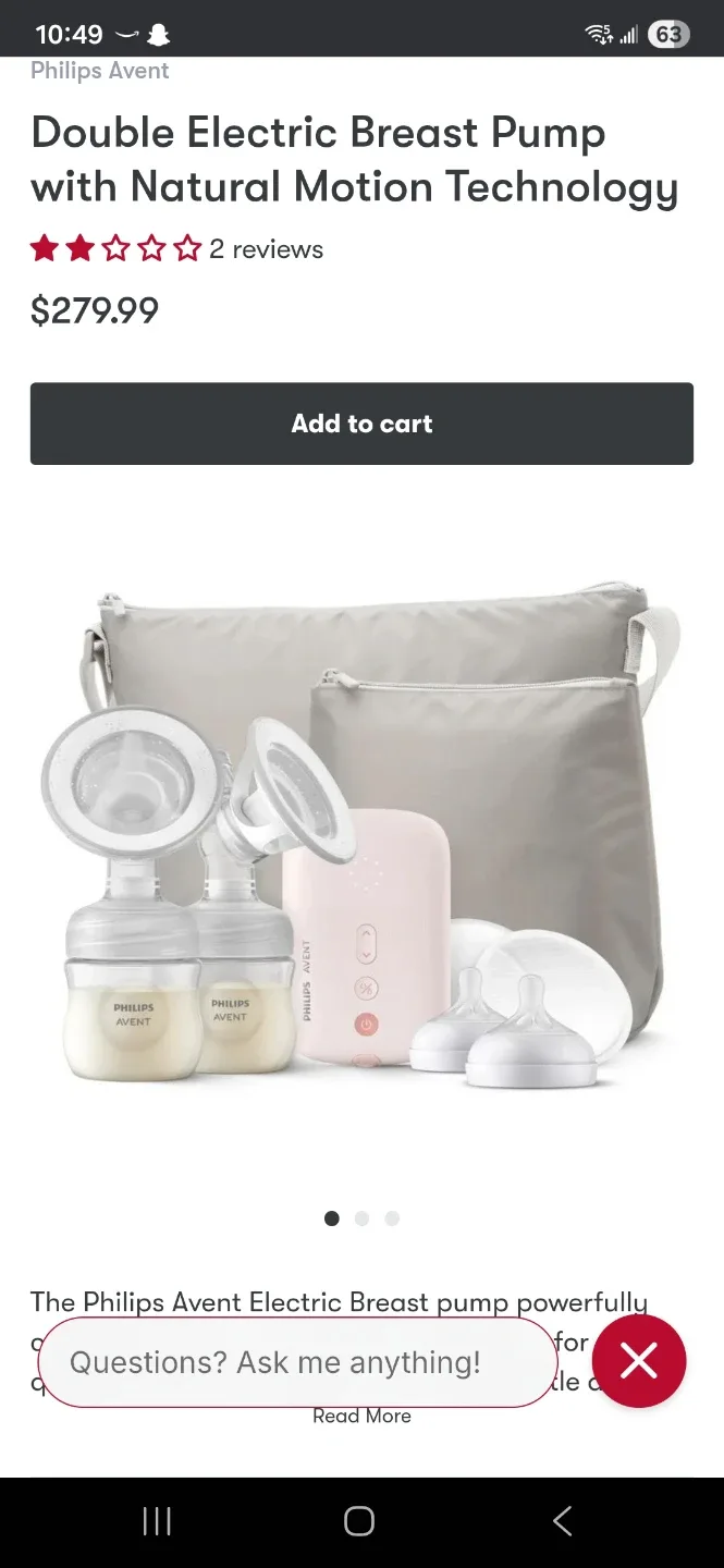 Philips Avent Double Electric Breast Pump image indicator(3)