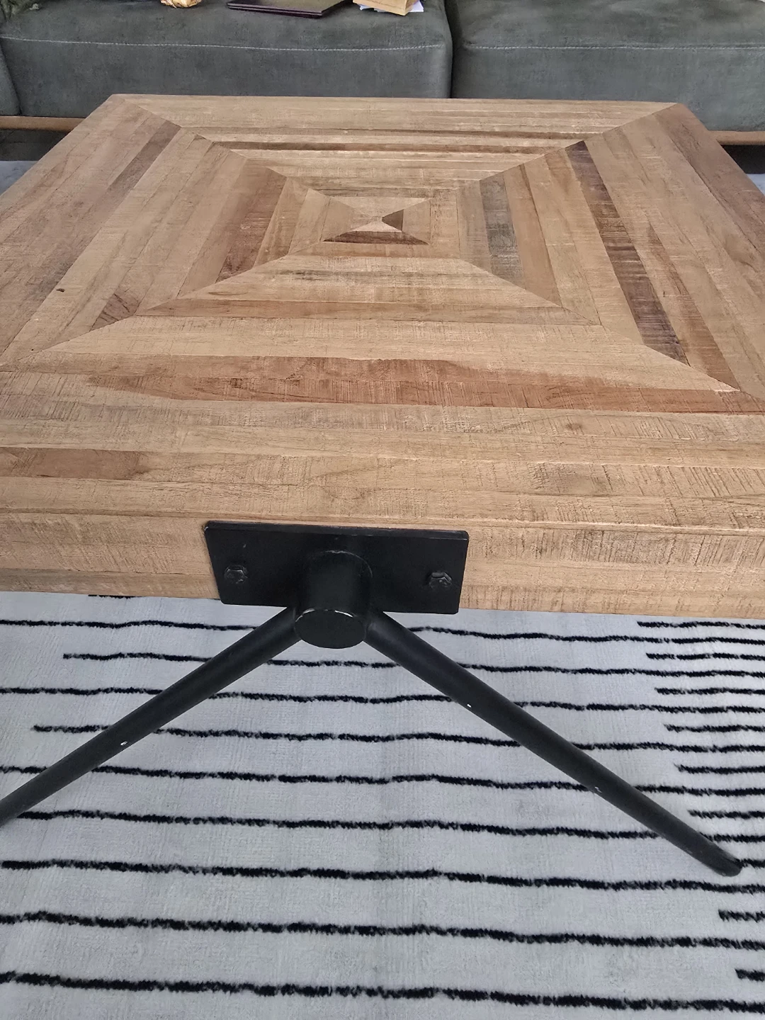 Wood Square Coffee Table - photo 2