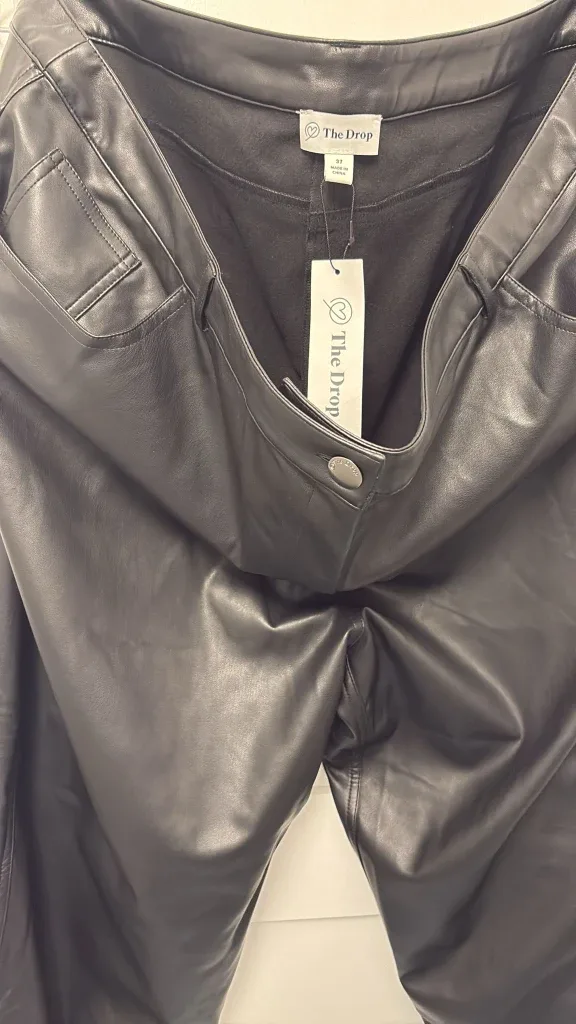 The Drop Faux Leather Pants, Size 3X, Black - New with Tags! image indicator(2)
