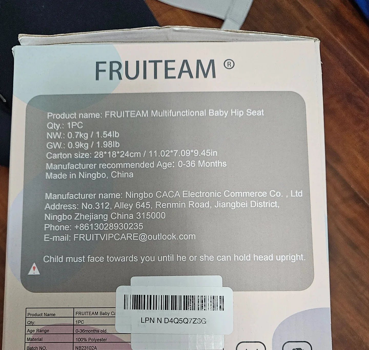 FRUITEAM Multifunctional Baby Hip Seat Carrier - Navy image indicator(3)