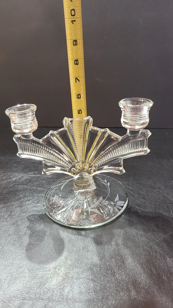 Clear Glass Candelabra - photo 2
