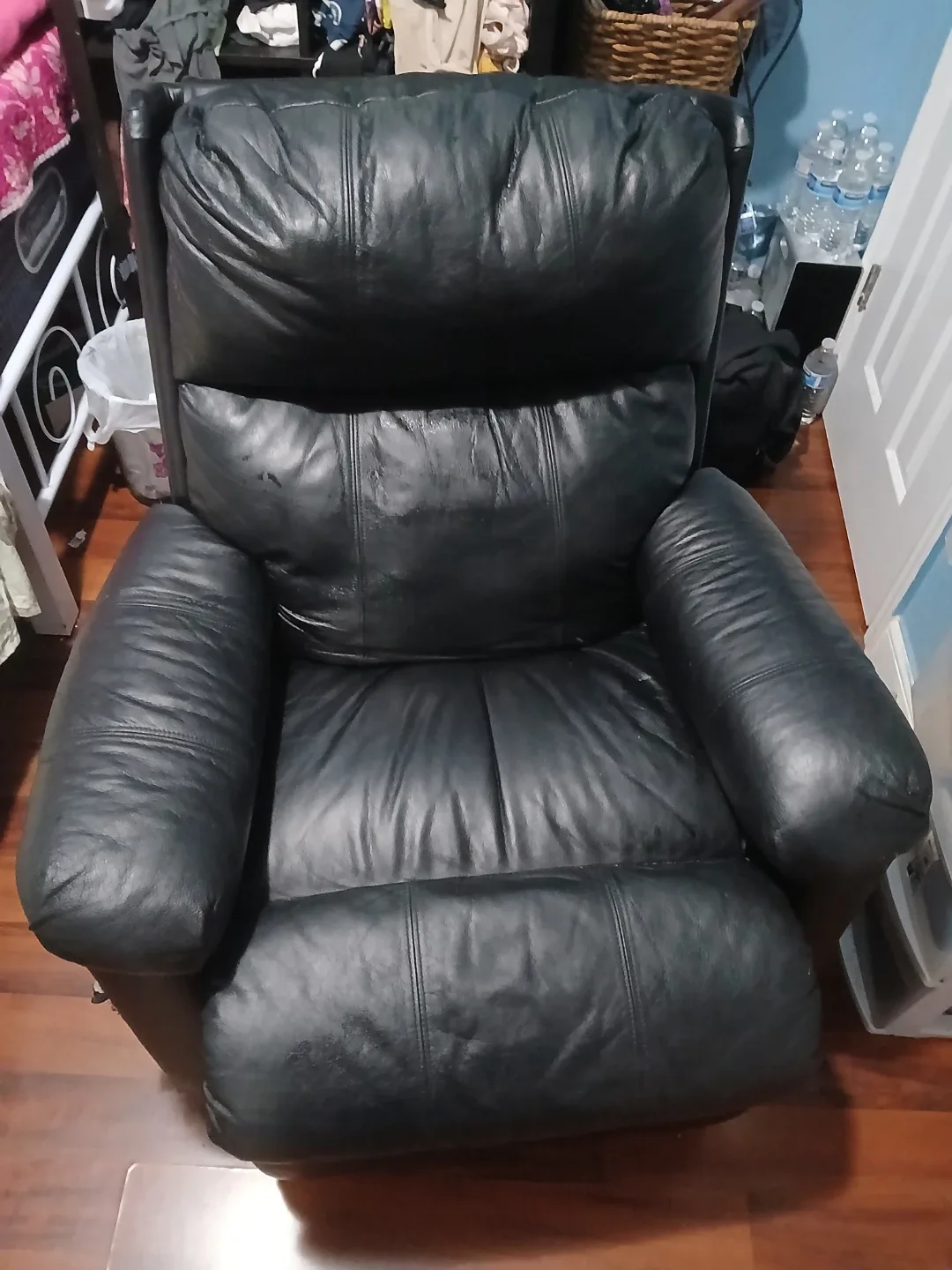 Black Leather Recliner Chair