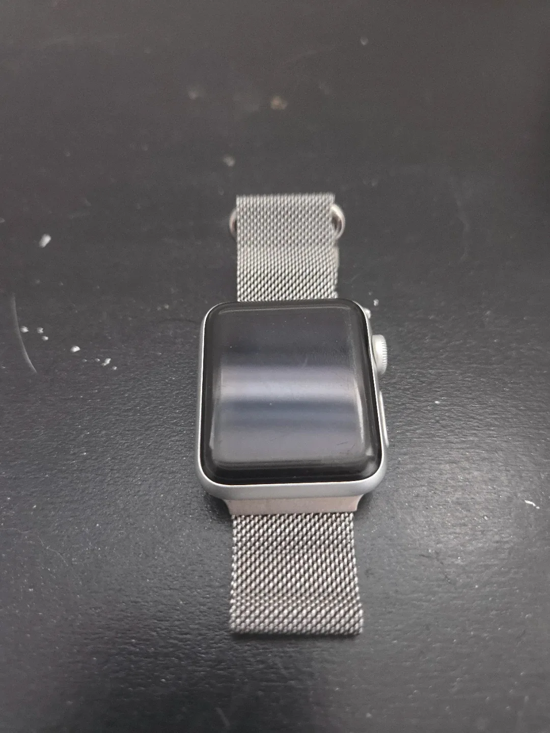 Apple Watch with Silver Milanese Loop