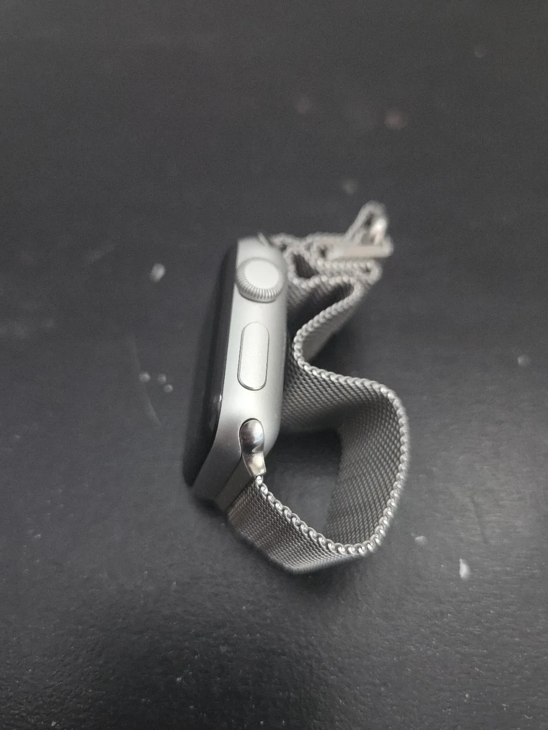 Apple Watch with Silver Milanese Loop image indicator(2)