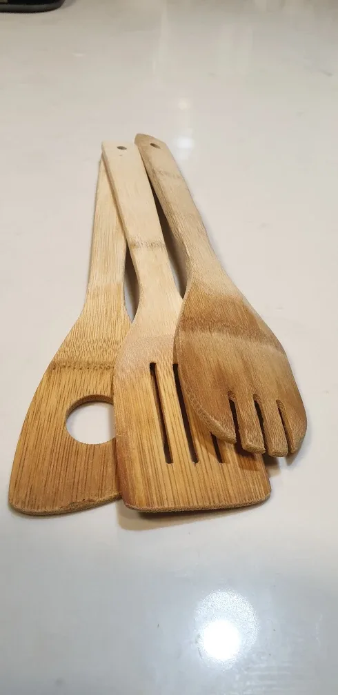 Wooden Salad Servers - Set of 3