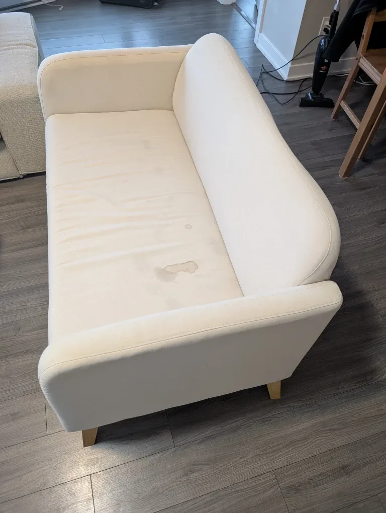 Loveseat couch, bed frame, lamps, chair OBO