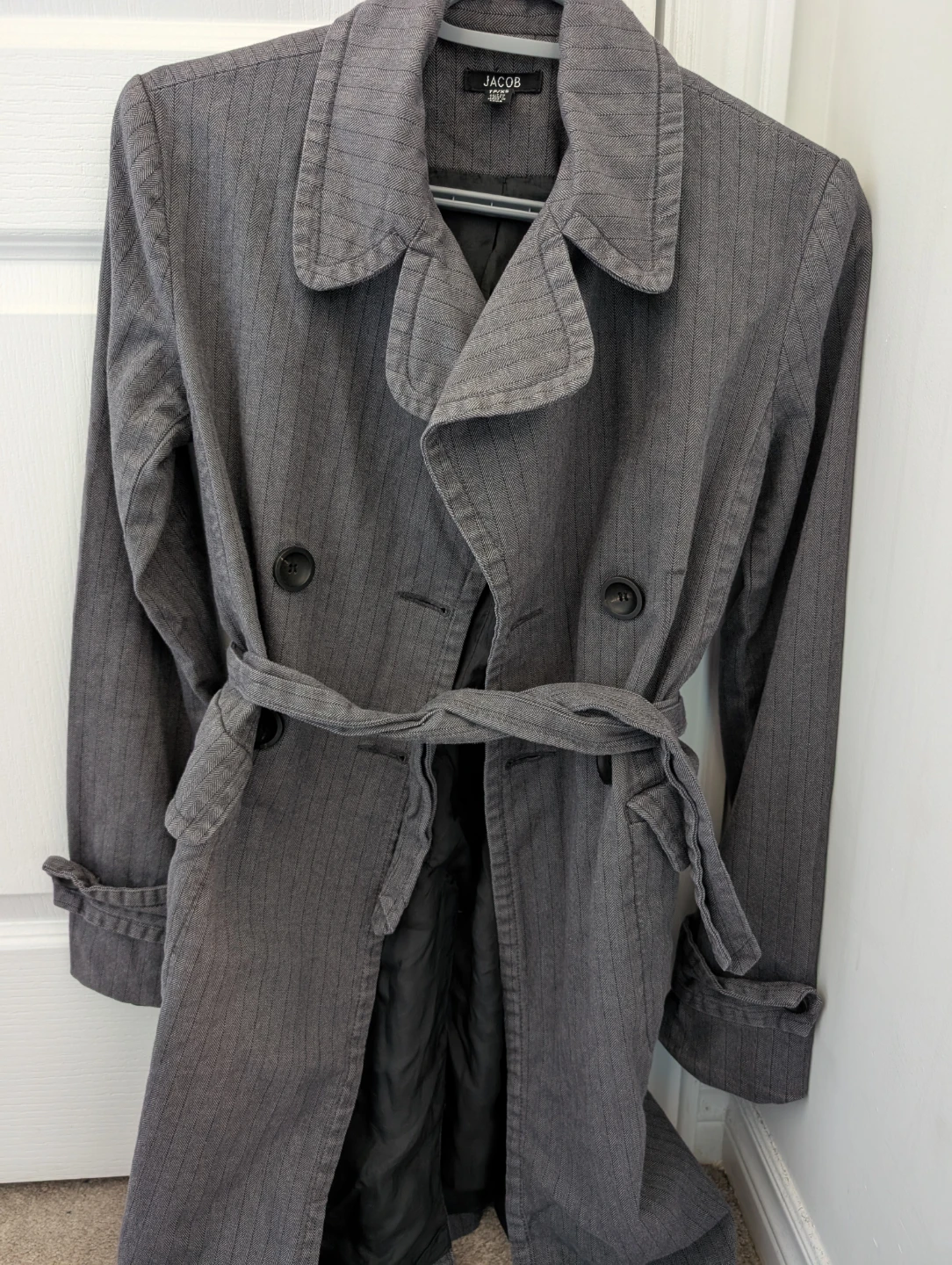 Jacob Grey Trench Coat - Size XS