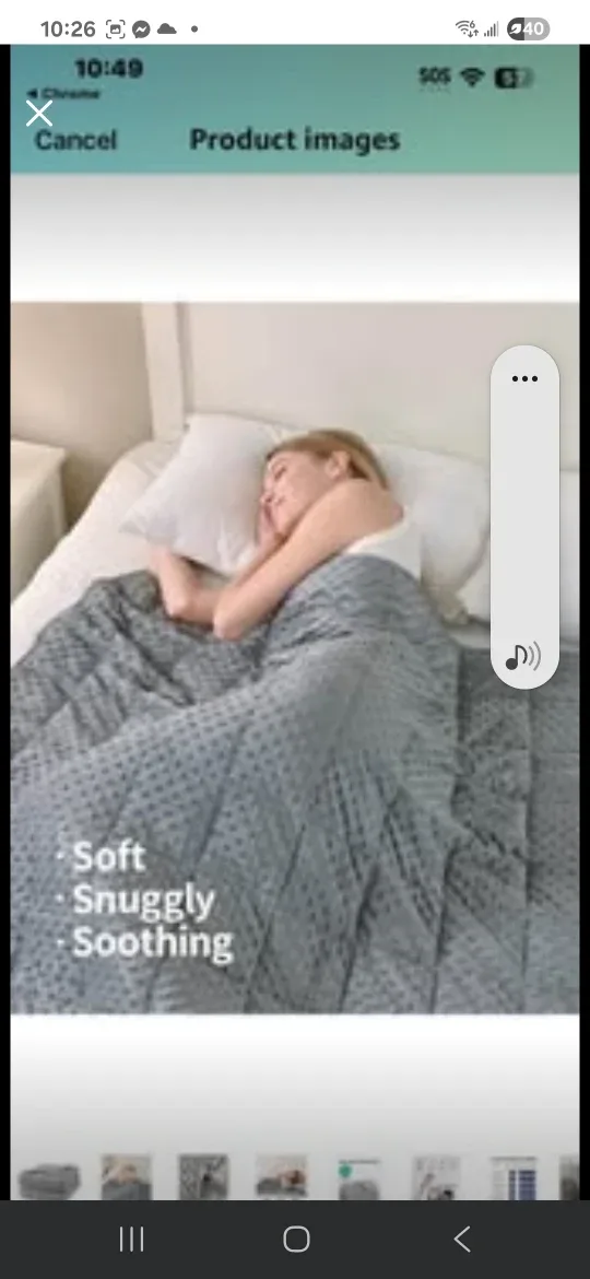 Grey Weighted Blanket - Soft & Snuggly image indicator(3)