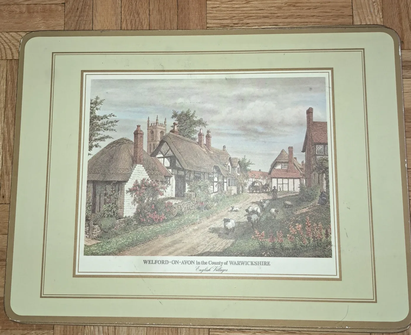 Vintage English Village Placemats set of 4. image indicator(2)