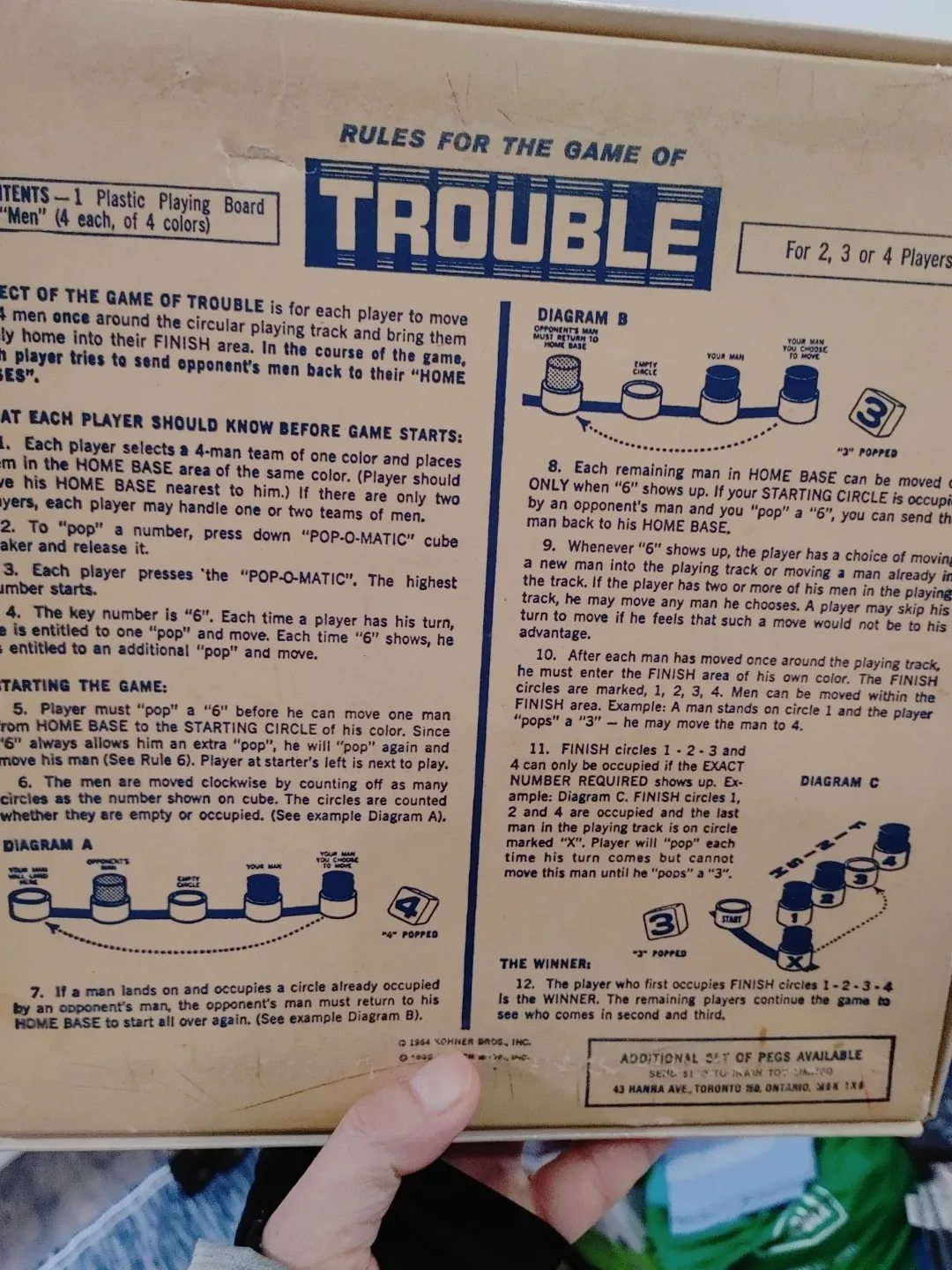 🧡ORIGINAL TROUBLE BOARD GAME FROM 1965! TOP CONDITION! image indicator(5)