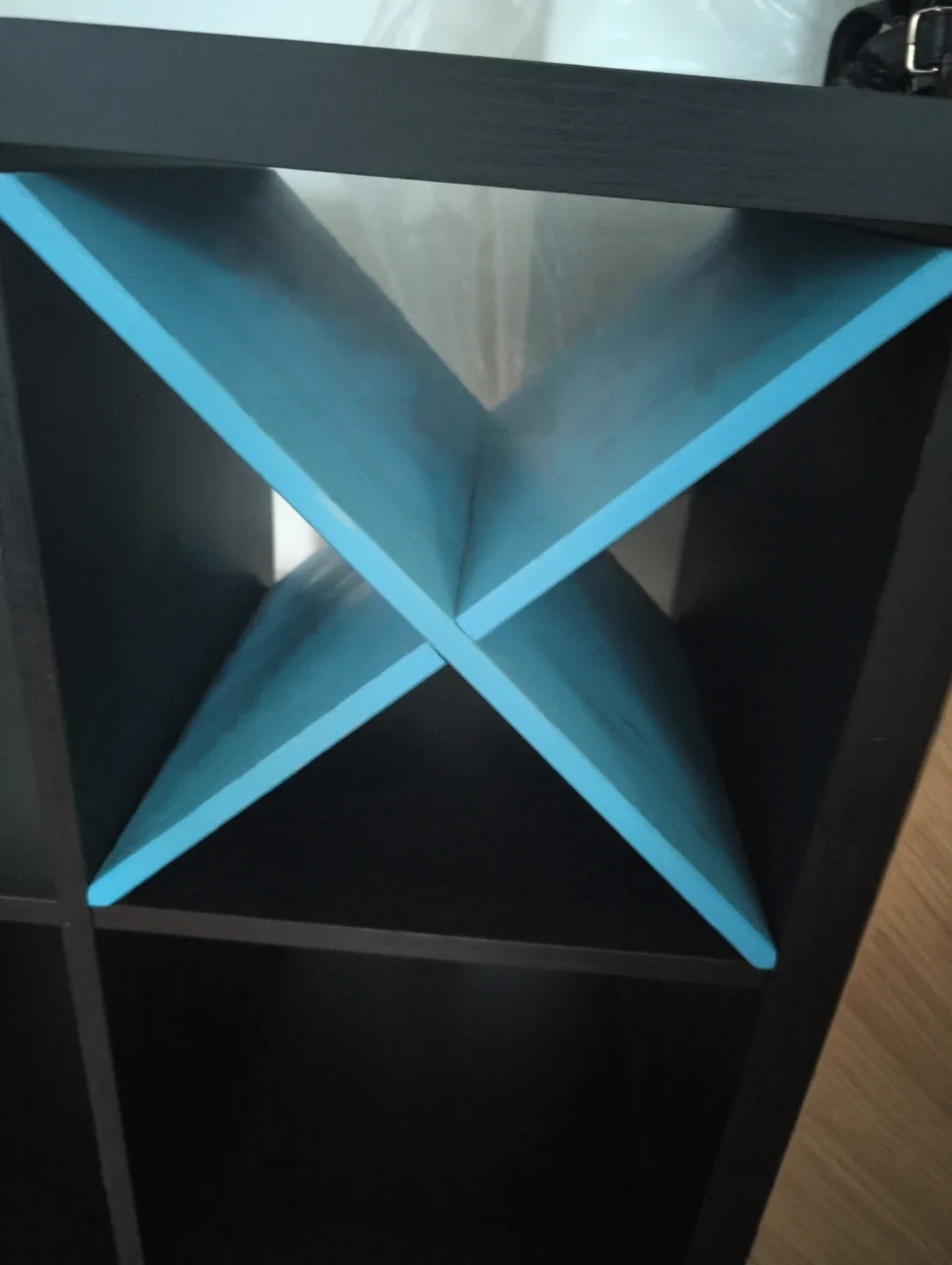 IKEA Kallax Shelf Unit  + removable rack in blue image indicator(2)