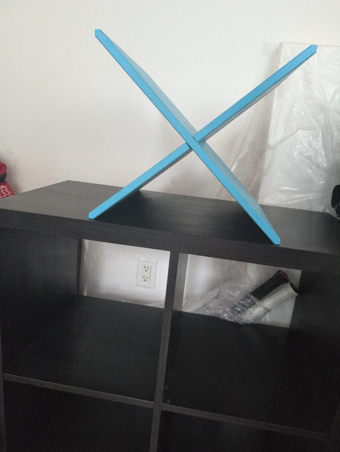 IKEA Kallax Shelf Unit  + removable rack in blue image indicator(4)