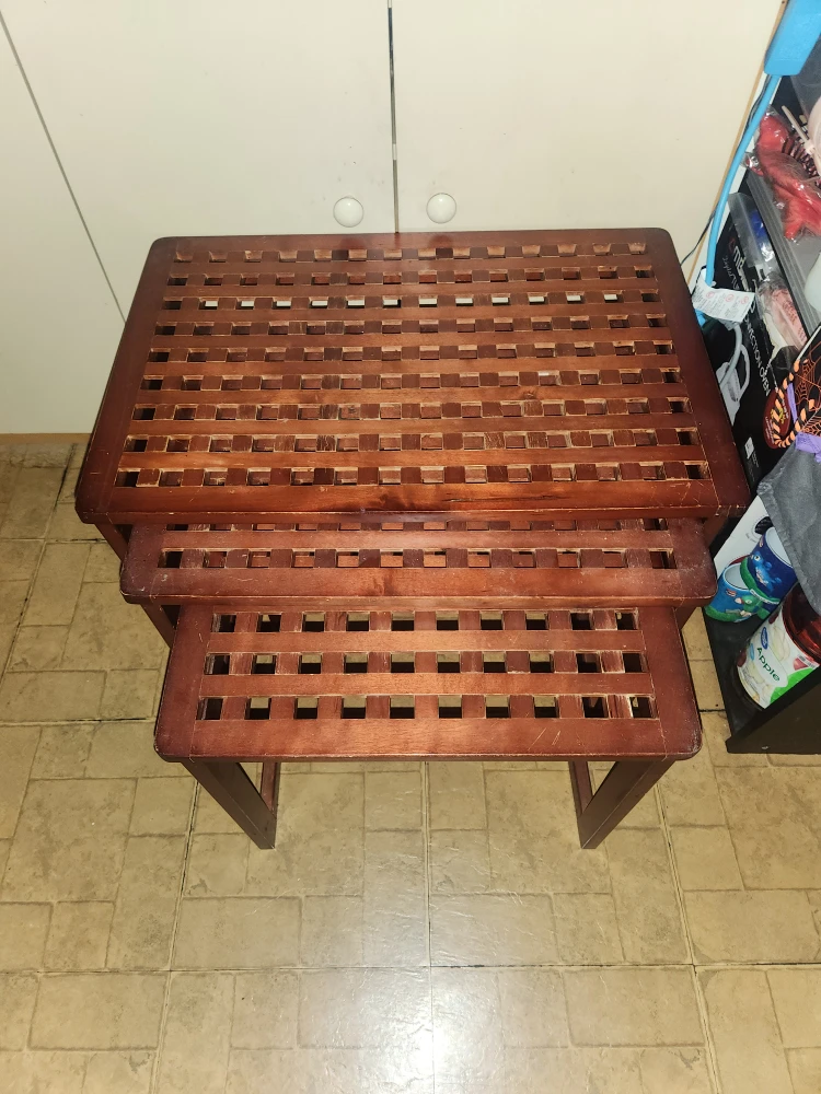 Wooden Nesting Tables - Set of 3
