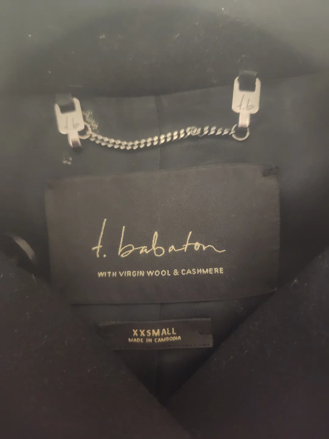 Aritzia T. Babaton Black Wool & Cashmere Coat XXS image indicator(2)