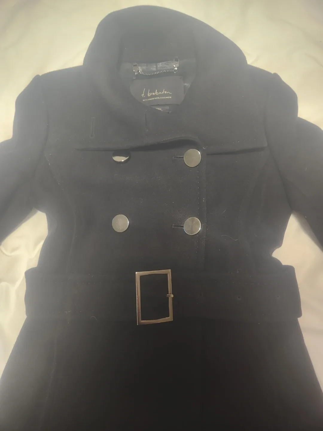 Aritzia T. Babaton Black Wool & Cashmere Coat XXS image indicator(3)