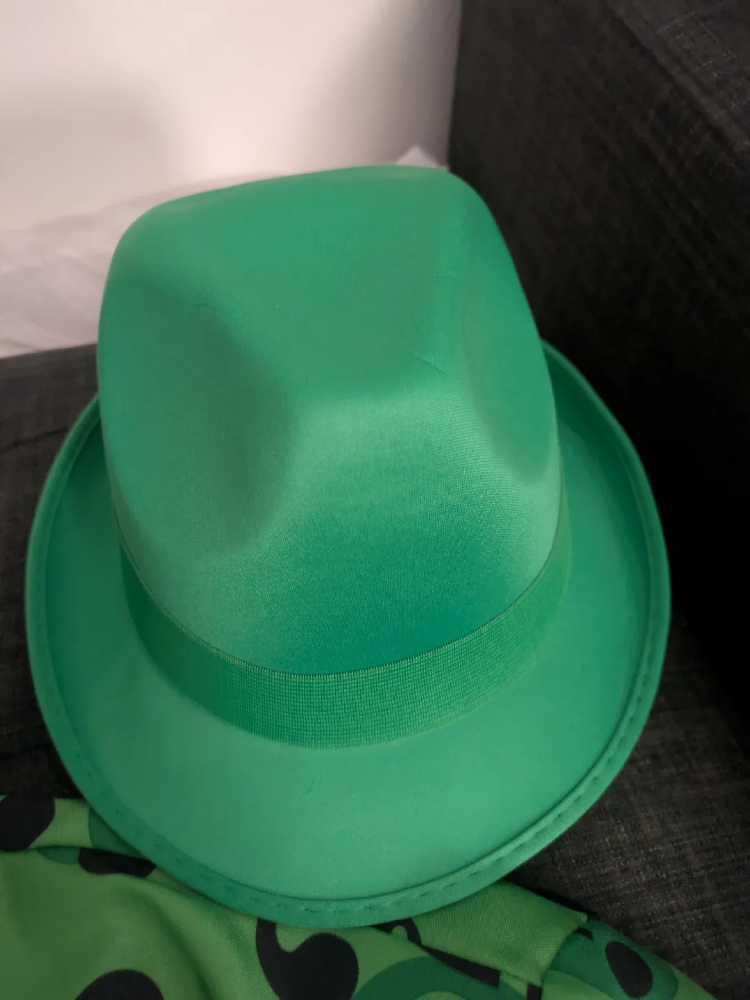 The Riddler Costume - Jacket, Pants, Hat, Cane, Tie Bow Tie image indicator(5)