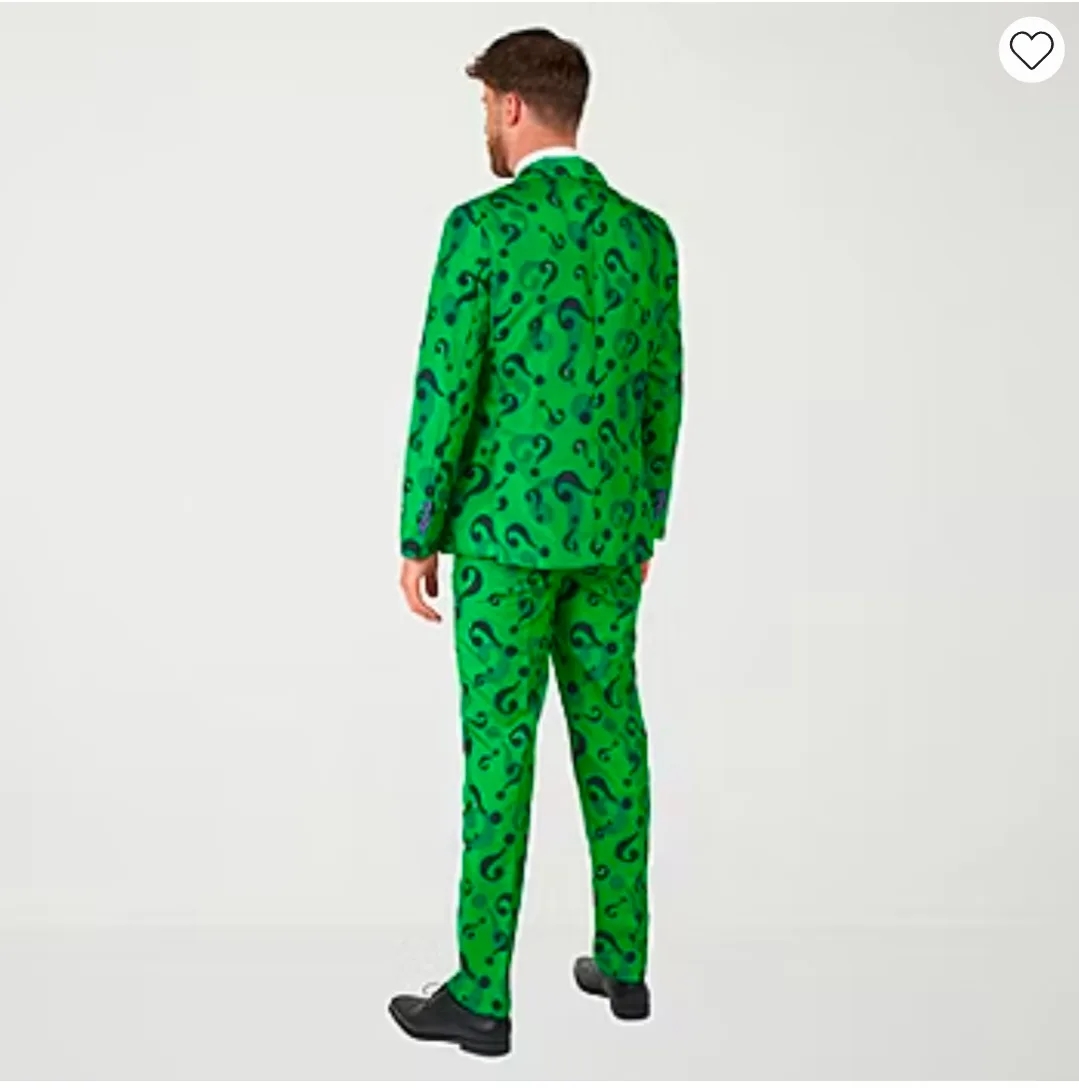 The Riddler Costume - Jacket, Pants, Hat, Cane, Tie Bow Tie image indicator(7)