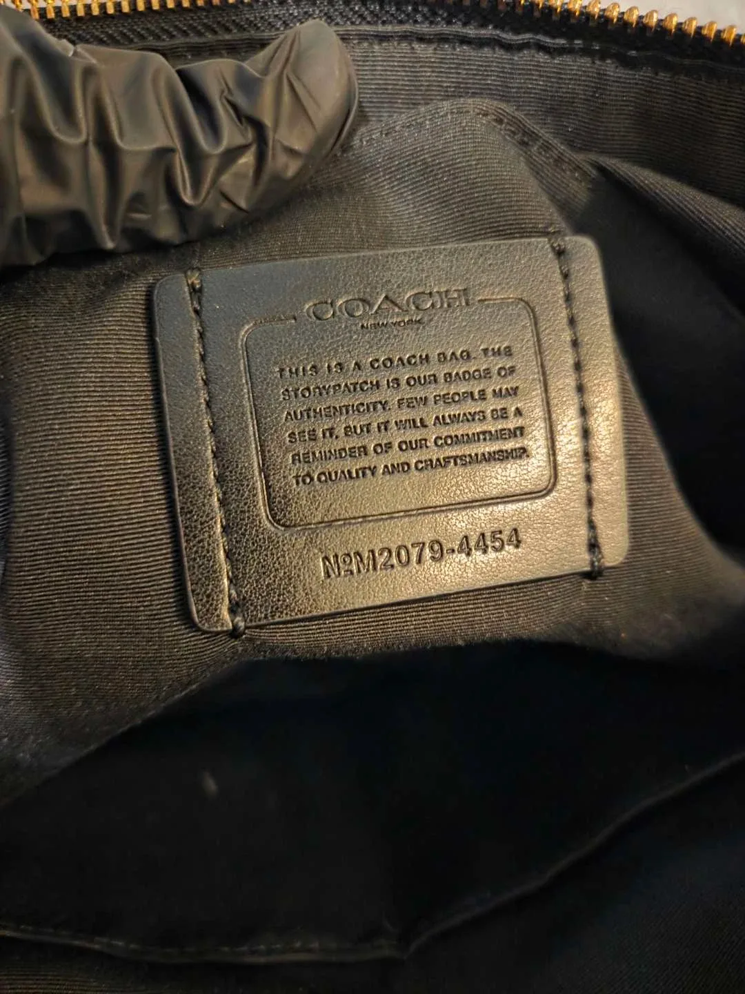 Vintage Coach Black Leather Tote Bag image indicator(6)